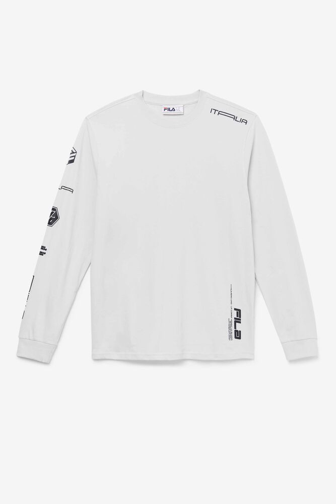 Fila Miesten Paidat Phantom Pitkä Sleeve Valkoinen - PXRB-39870